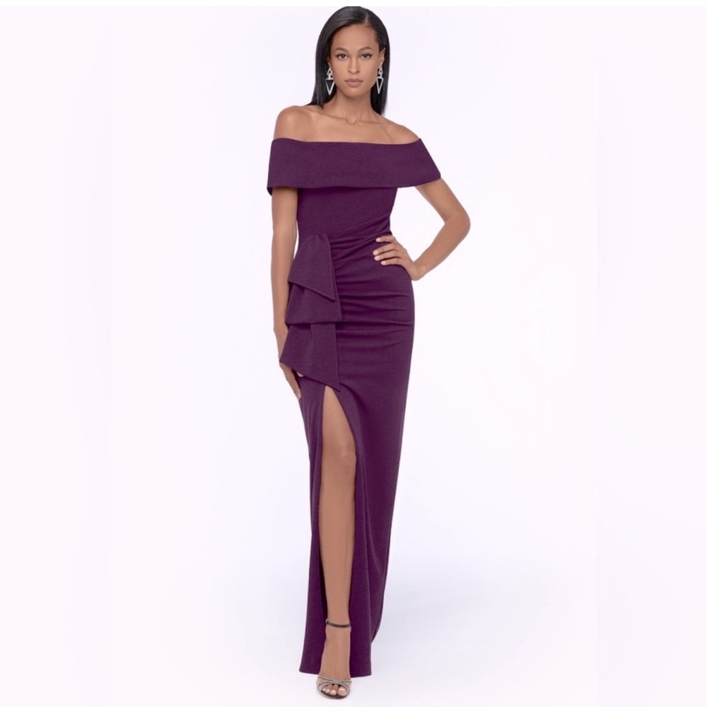 XSCAPE Off The Shoulder Gown